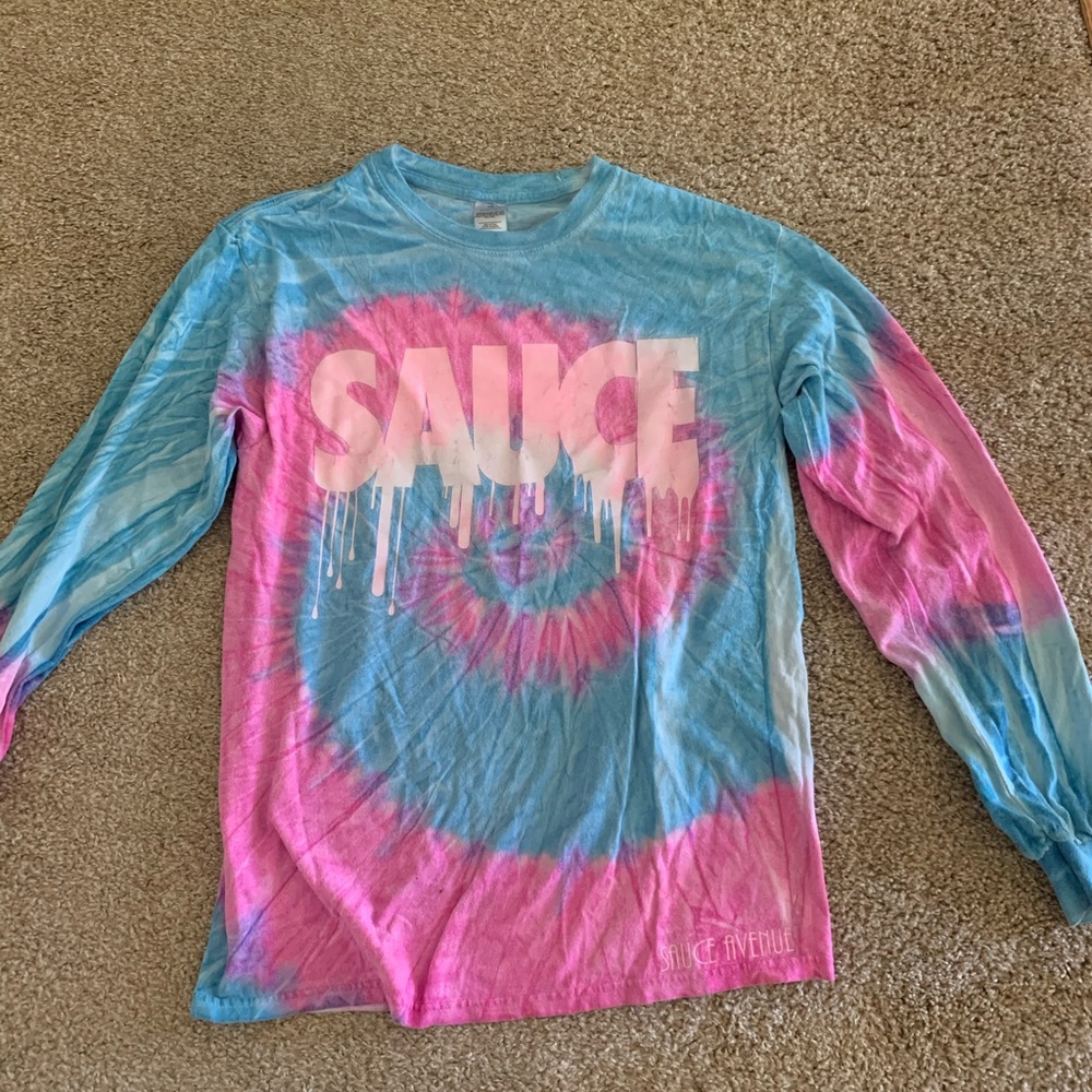 tie dye SAUCE long sleeve shirt